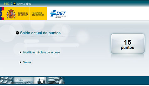 Consulta de puntos dgt