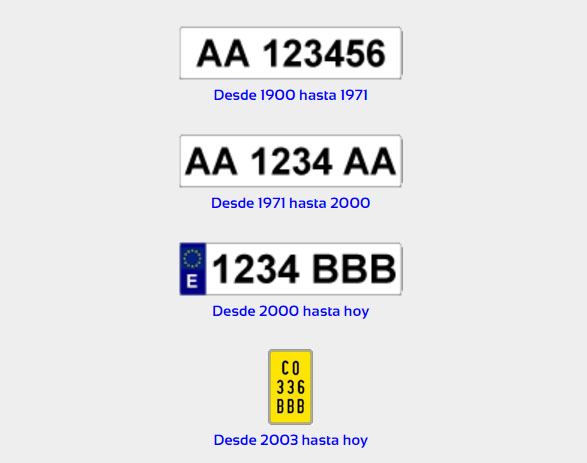 ponerse nervioso Delicioso también Calcular o saber el año de matriculación de un vehículo • DGT Información