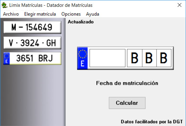 ponerse nervioso Delicioso también Calcular o saber el año de matriculación de un vehículo • DGT Información